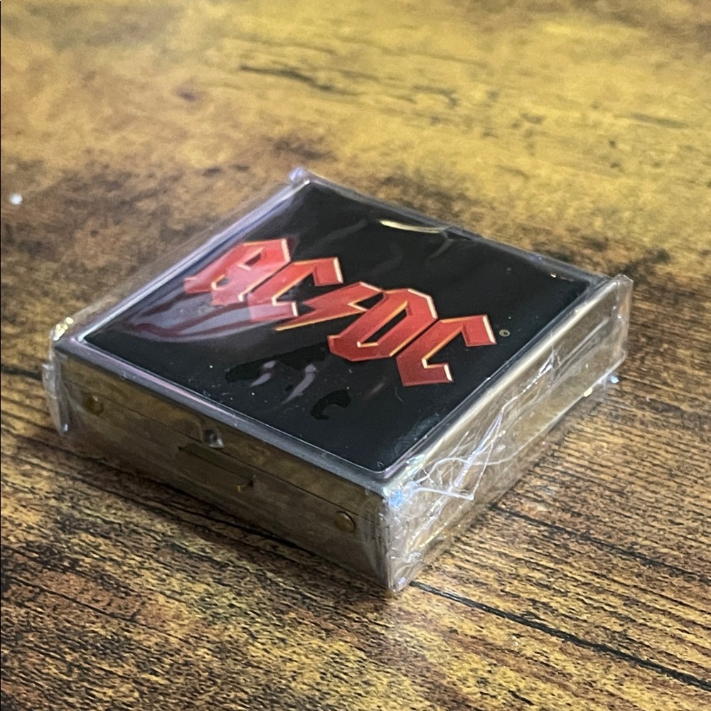 AC/DC Black and Red pill case with compartments - Picture 3 of 5